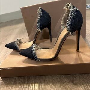 Gianvito Rossi LoLA Plexi denim size 35.5